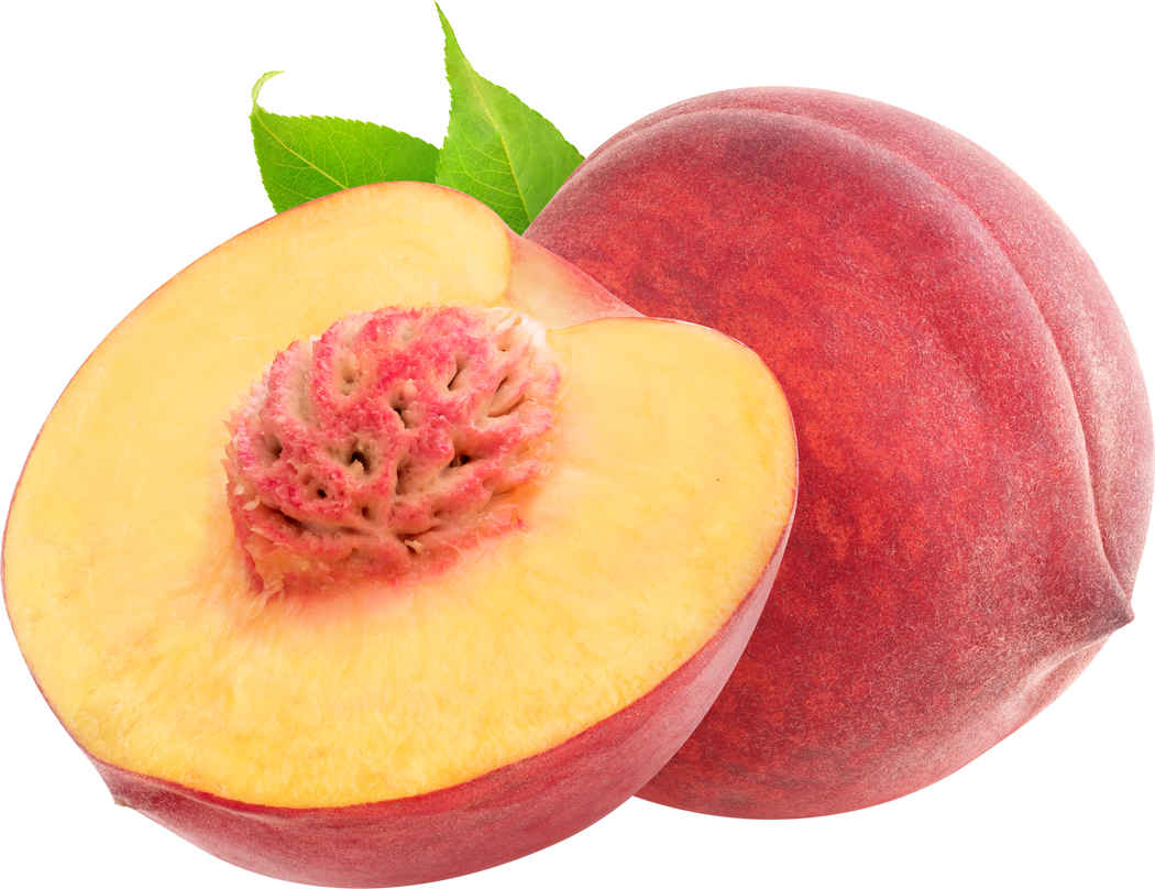 Isolated Cut Peaches